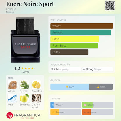 Lalique - Encre Noire sport (Decant)
